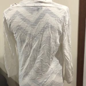 White side tie sweater